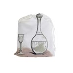 Wine Glass And Decanter Drawstring Pouch (Large)
