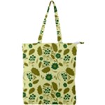 Folk flowers art pattern Floral  Double Zip Up Tote Bag