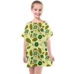 Folk flowers art pattern Floral  Kids  One Piece Chiffon Dress