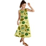 Folk flowers art pattern Floral  Summer Maxi Dress