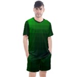 Zappwaits-green Men s Mesh Tee and Shorts Set
