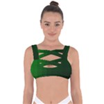 Zappwaits-green Bandaged Up Bikini Top