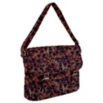 Warm Abstract Surface Print Buckle Messenger Bag