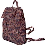 Warm Abstract Surface Print Buckle Everyday Backpack