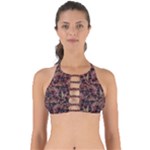 Warm Abstract Surface Print Perfectly Cut Out Bikini Top