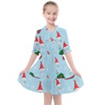 Funny Mushrooms Go About Their Business Kids  All Frills Chiffon Dress