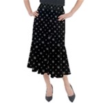 Black And White Funny Monster Print Pattern Midi Mermaid Skirt