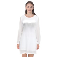 Long Sleeve Chiffon Shift Dress  
