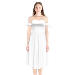 Shoulder Tie Bardot Midi Dress 