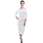 Untitled Design Quarter Sleeve Midi Velour Bodycon Dress