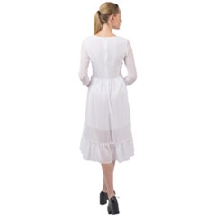 Ruffle End Midi Chiffon Dress 