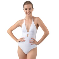 Halter Cut-Out One Piece Swimsuit 