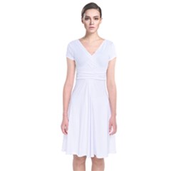 Short Sleeve Front Wrap Dress 