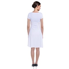 Short Sleeve Front Wrap Dress 