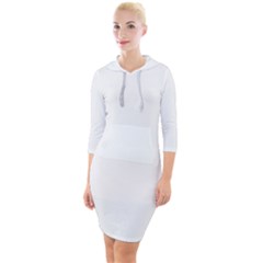 Quarter Sleeve Hood Bodycon Dress 