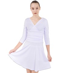Quarter Sleeve Front Wrap Dress 