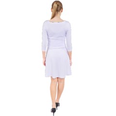 Quarter Sleeve Front Wrap Dress 