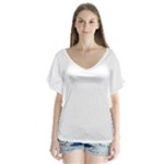 Untitled Design V-Neck Flutter Sleeve Top