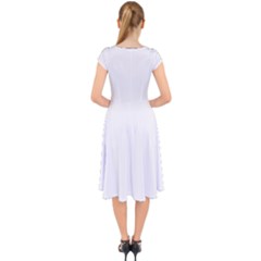 Cap Sleeve Front Wrap Midi Dress 