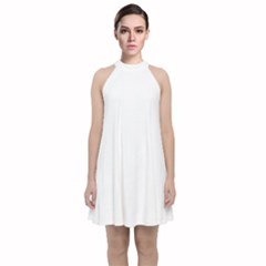 Velvet Halter Neckline Dress  