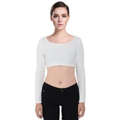 Velvet Long Sleeve Crop Top 