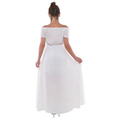 Off Shoulder Open Front Chiffon Dress 