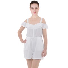 Ruffle Cut Out Chiffon Playsuit 
