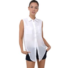 Sleeveless Chiffon Button Shirt 