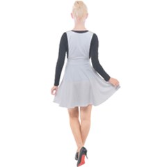 Plunge Pinafore Velour Dress 