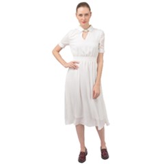 Keyhole Neckline Chiffon Dress 