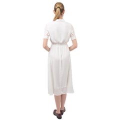 Keyhole Neckline Chiffon Dress 