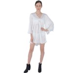 Untitled Design V-Neck Flare Sleeve Mini Dress