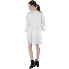 V-Neck Flare Sleeve Mini Dress 