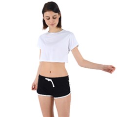 Tie Back Short Sleeve Crop T-Shirt 
