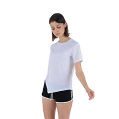 Asymmetrical Short Sleeve Sports T-Shirt 