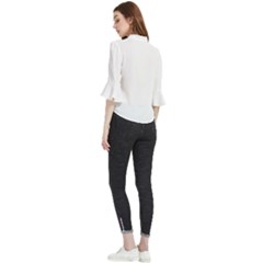Loose Horn Sleeve Chiffon Blouse 
