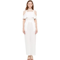 Draped Sleeveless Chiffon Jumpsuit 