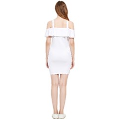 Shoulder Frill Bodycon Summer Dress 