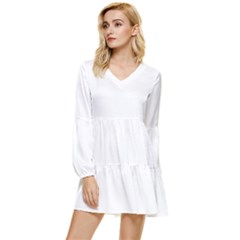 Tiered Long Sleeve Mini Dress 