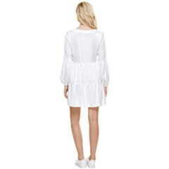 Tiered Long Sleeve Mini Dress 