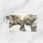 Two Elephants  Canvas Cosmetic Bag (Small)