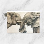 Two Elephants  Canvas Cosmetic Bag (Large)