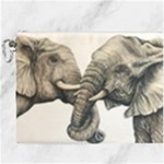 Two Elephants  Canvas Cosmetic Bag (XXXL)