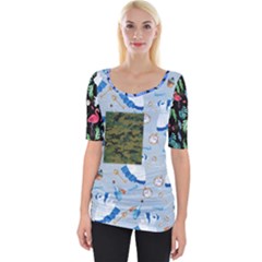 Wide Neckline T-Shirt 