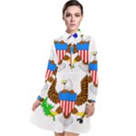 E8cftciweaqngbg Long Sleeve Chiffon Shirt Dress