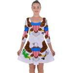 E8cftciweaqngbg Quarter Sleeve Skater Dress