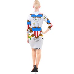 Quarter Sleeve Hood Bodycon Dress 