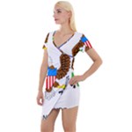 E8cftciweaqngbg Short Sleeve Asymmetric Mini Dress