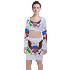 Long Sleeve Crop Top & Bodycon Skirt Set 