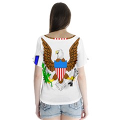 V-Neck Flutter Sleeve Top 